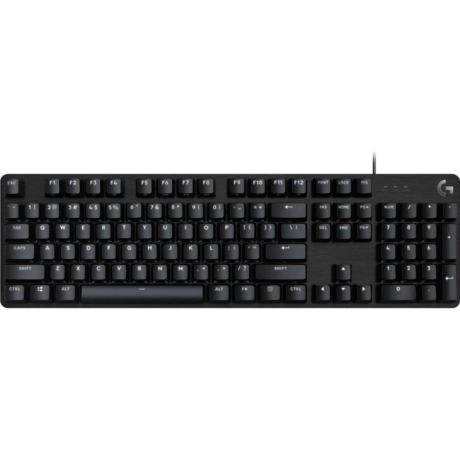 Logitech G413 SE Tastiera Gaming Meccanica Full-Size Switch Tattili Copritasti PBT Piastra in Alluminio Retroilluminazione LED Layout Italiano - Nero (920-010182)