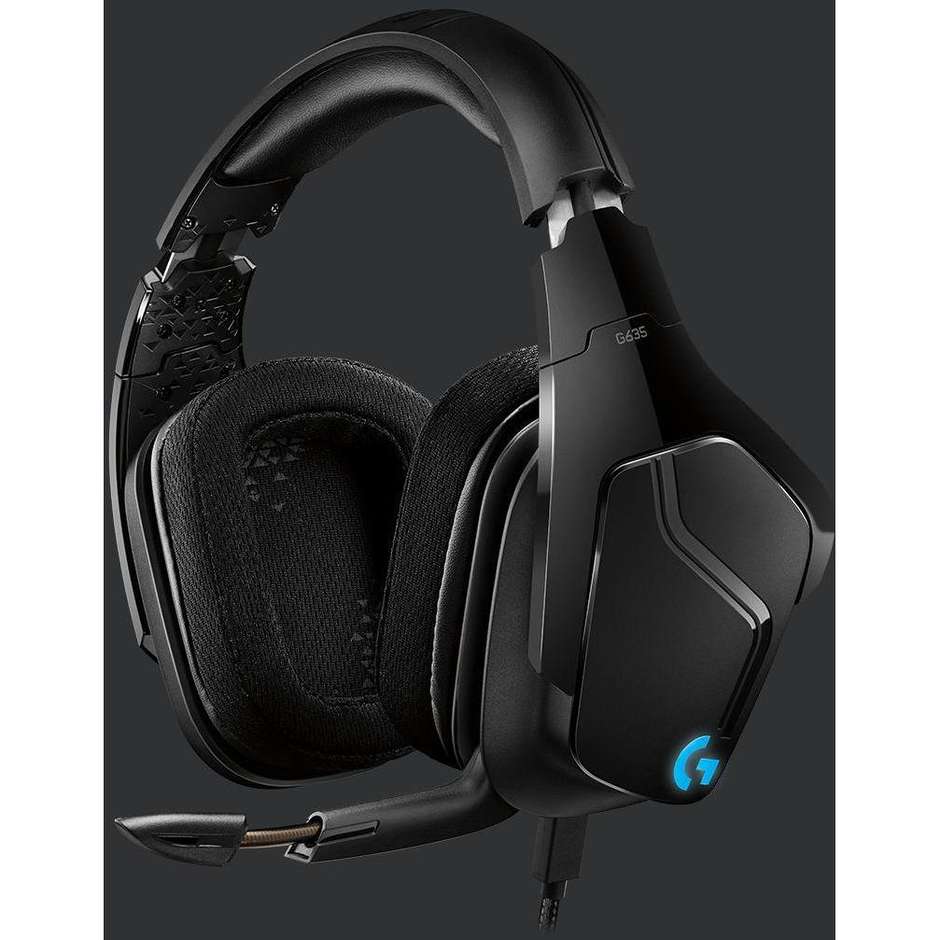 Logitech G635 Cuffie Gaming con microfono DTS Headphone:X 2.0 colore Nero