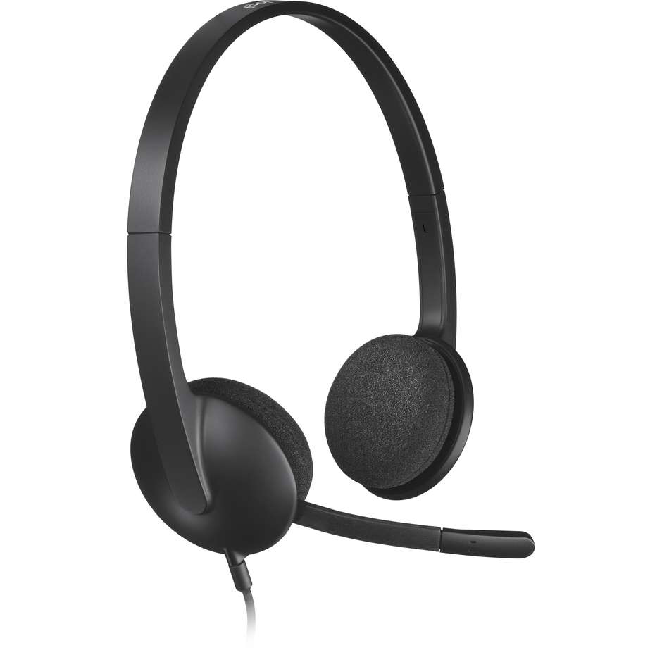 Logitech H340 (981-000475) Cuffie Cablate USB con Microfono a Cancellazione del Rumore Nero