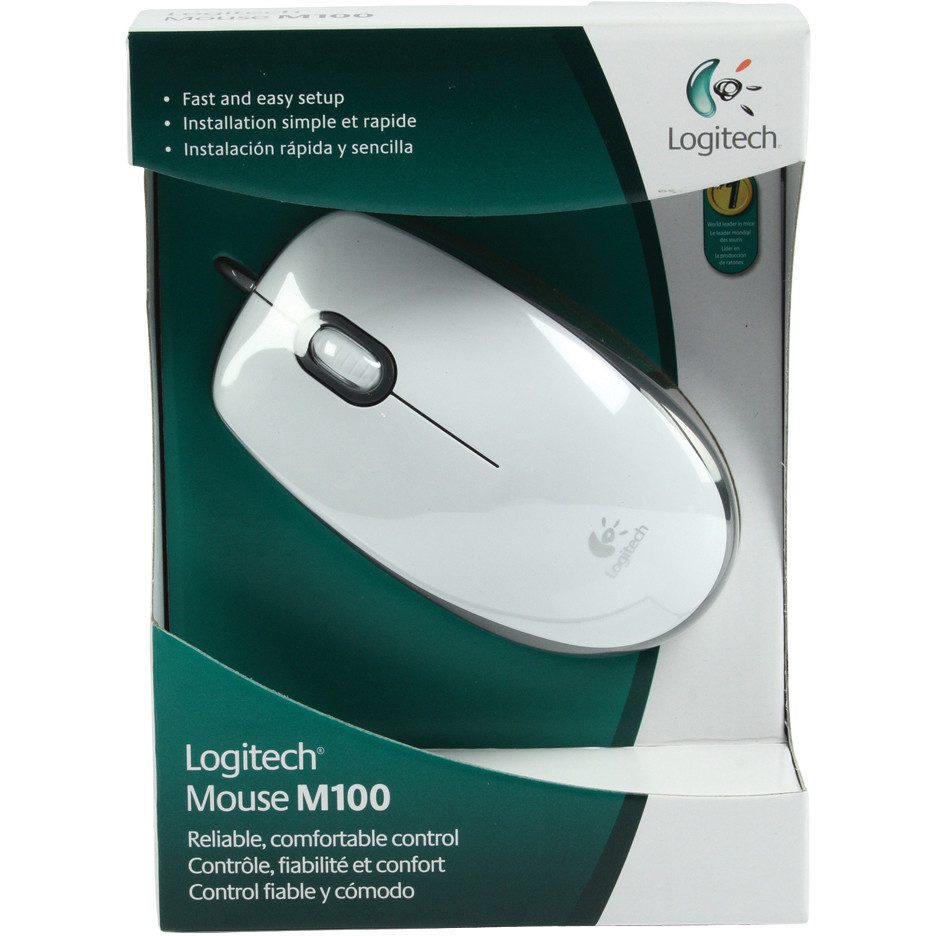 Logitech M100 LGT-M100W Mouse Bianco