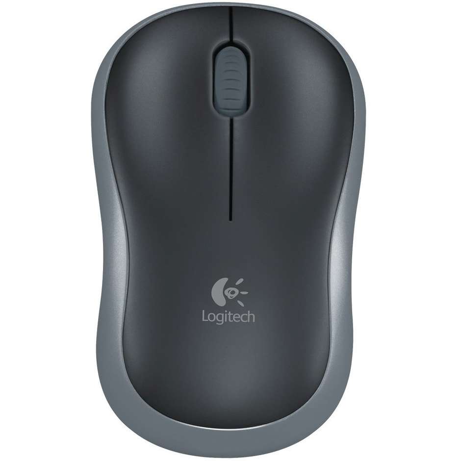 Logitech M185 Wireless Mouse con Ricevitore USB Nano 2.4GHz Ambidestro 1000 DPI Autonomia 12 Mesi - Grigio e Nero (910-002235)
