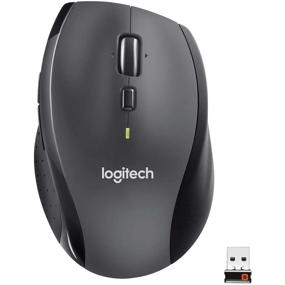 Logitech Marathon M705 Mouse Wireless colore nero e antracite