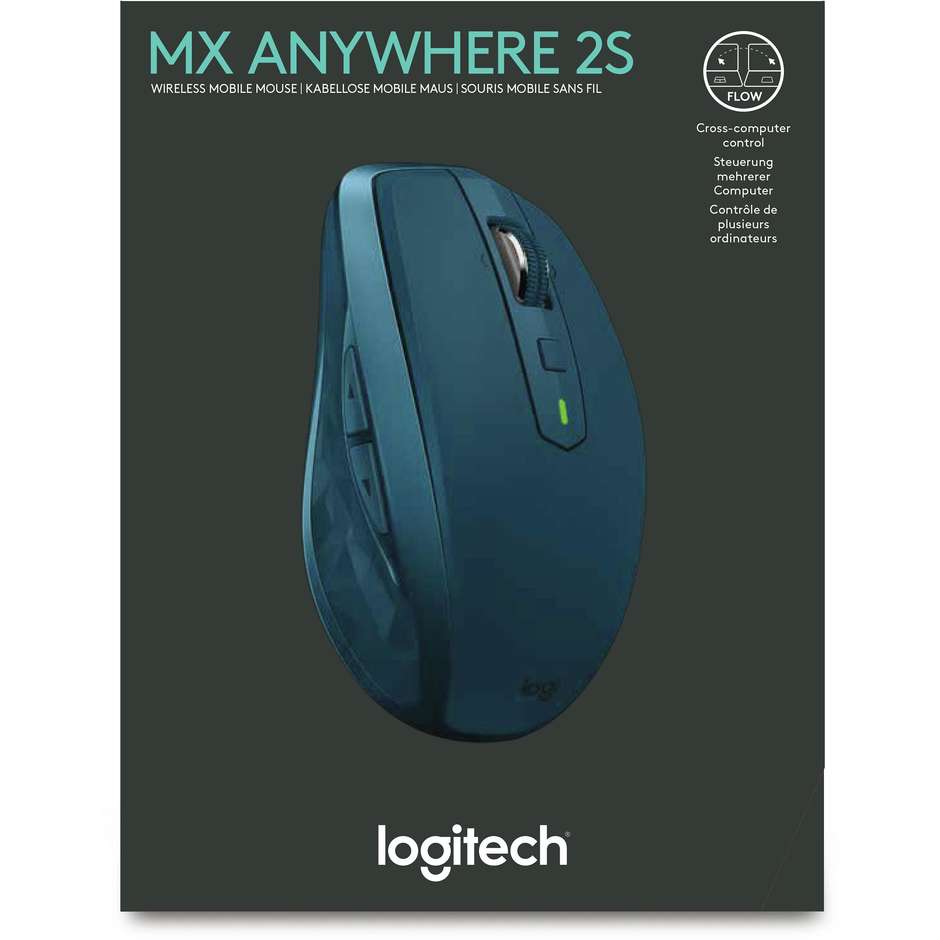 Logitech MX ANYWHERE 2S Mouse Wireless colore blu