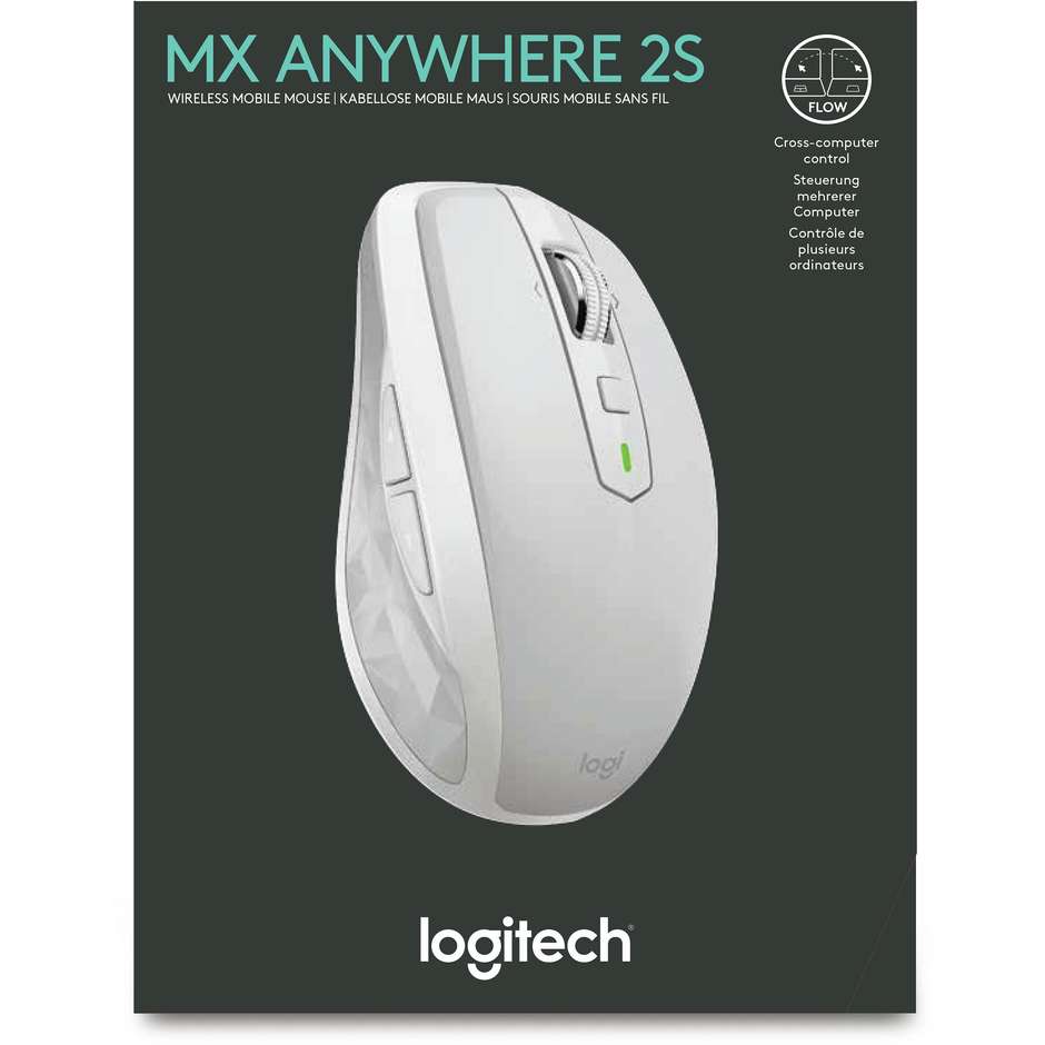 Logitech MX ANYWHERE 2S Mouse Wireless colore grigio