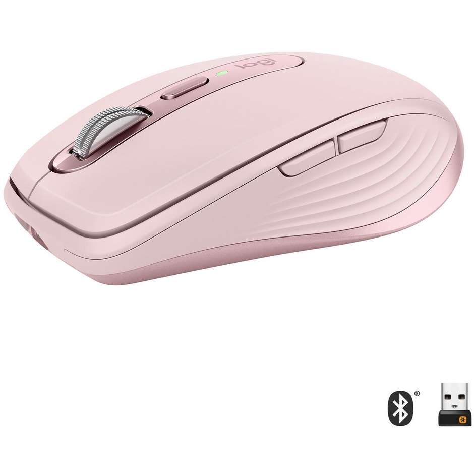 Logitech MX ANYWHERE 3 Mouse Wireless colore rosa