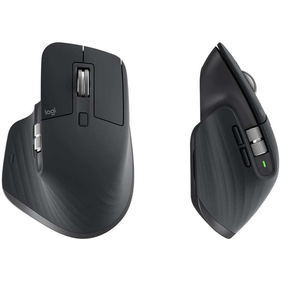 Logitech MX Master 3S (910-006559) Mouse Wireless Professionale Sensore 8000 DPI Quiet Clicks Grafite