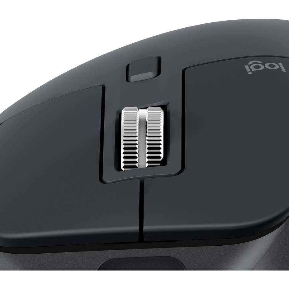 Logitech MX Master 3S Mouse Wireless Avanzato con Sensore Quiet Clicks 8000 DPI Darkfield Rotella MagSpeed Bluetooth e Logi Bolt - Grafite (910-006559)