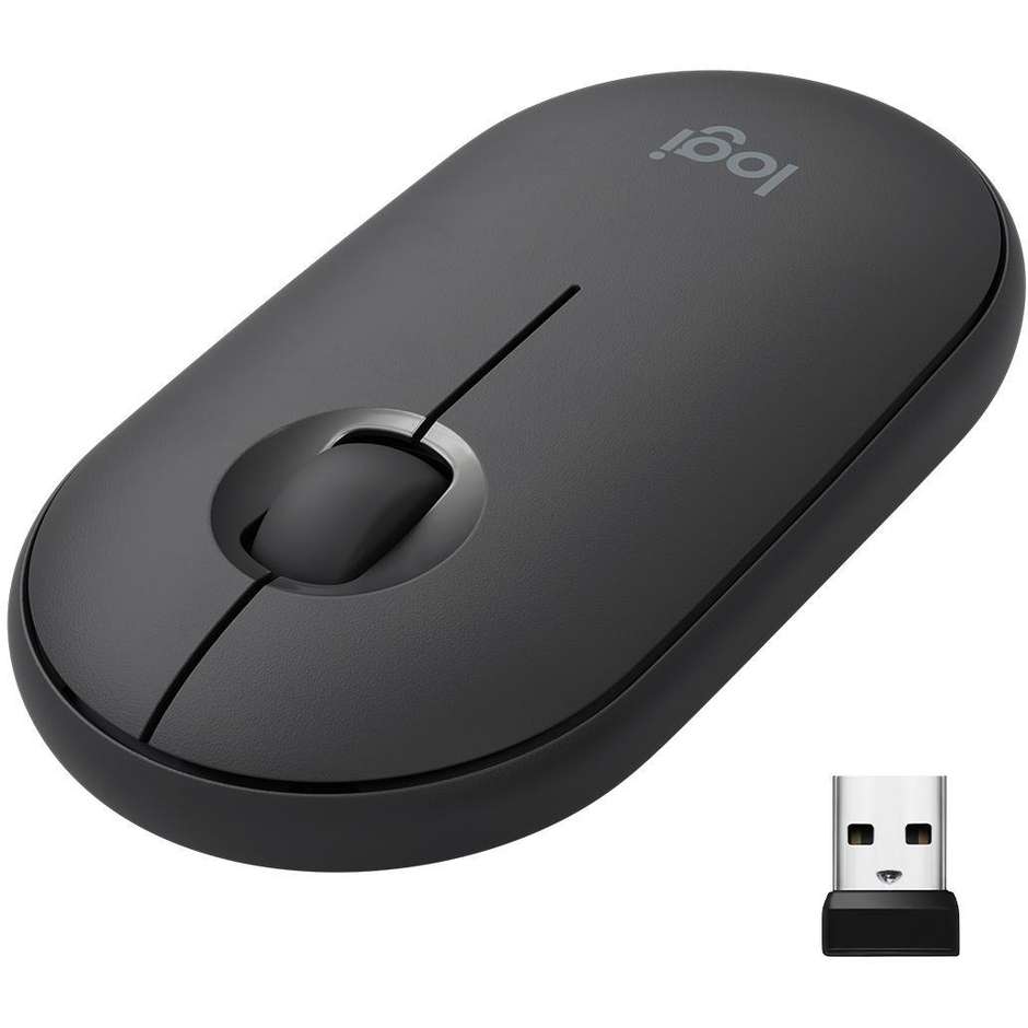 Logitech Pebble M350 Mouse Bluetooth + Wireless colore grafite