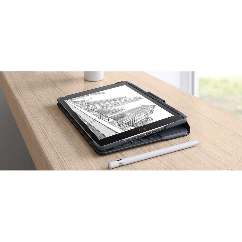Logitech SLIM FOLIO Tastiera per iPad 5a e 6a Gen Bluetooth colore nero
