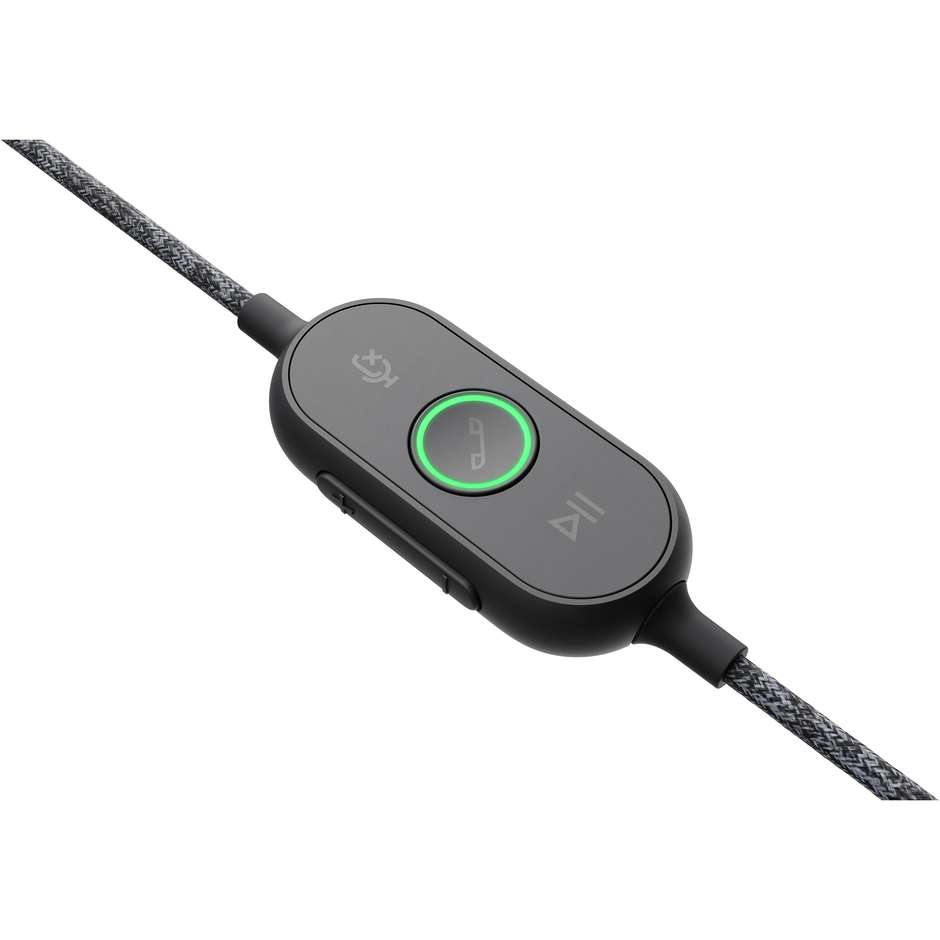 Logitech Zone Wired UC Cuffia Padiglione auricolare USB tipo-C colore nero