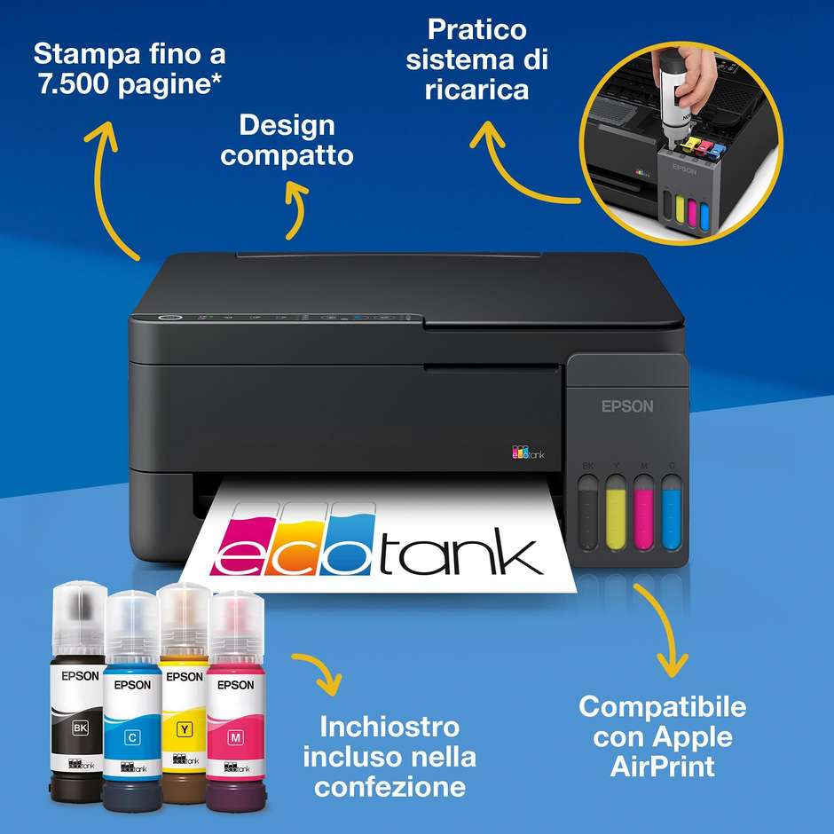 m.funzione 3in1 tank wifi/usb p:4ink 11/6ppm led