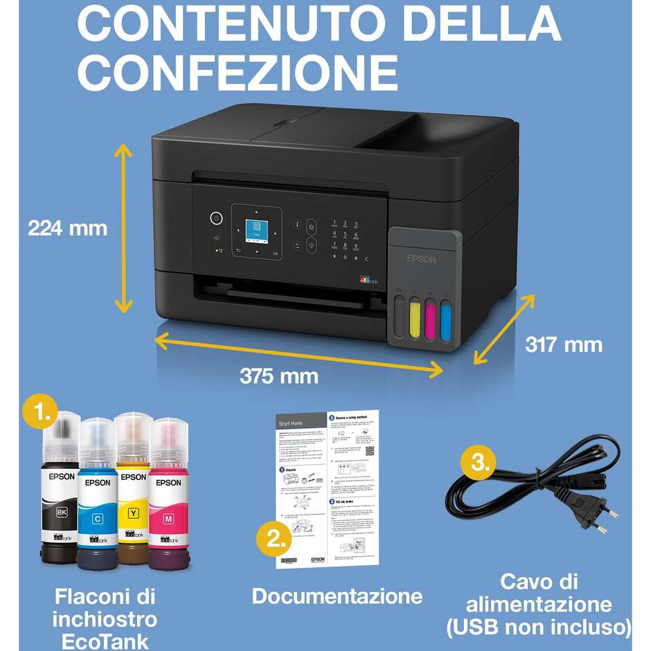 m.funzione 4in1 tank wifi/usb/lan p:4ink 11/6ppm