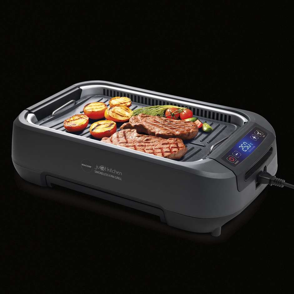 Macom 849 Smokeless BBQ Grill Ventola aspitazione integrata Potenza 1500 W Colore Nero