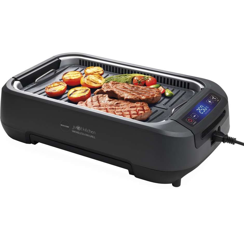 Macom 849 Smokeless BBQ Grill Ventola aspitazione integrata Potenza 1500 W Colore Nero