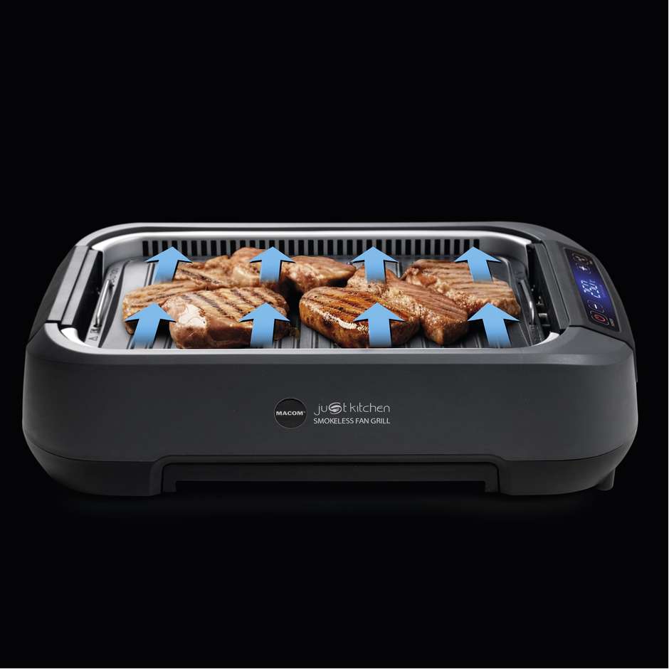 Macom 849 Smokeless BBQ Grill Ventola aspitazione integrata Potenza 1500 W Colore Nero