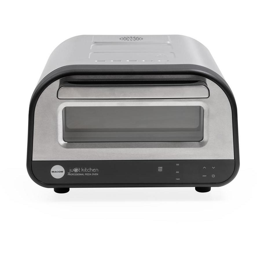 Macom 884 Pizza Maker Macchina e Forno per Pizza 1700 W Piastre Antiaderenti 30 cm Nero/Acciaio