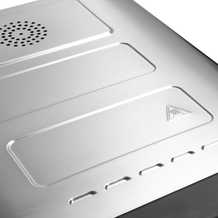 Macom 884 Pizza Maker Macchina e Forno per Pizza 1700 W Piastre Antiaderenti 30 cm Nero/Acciaio