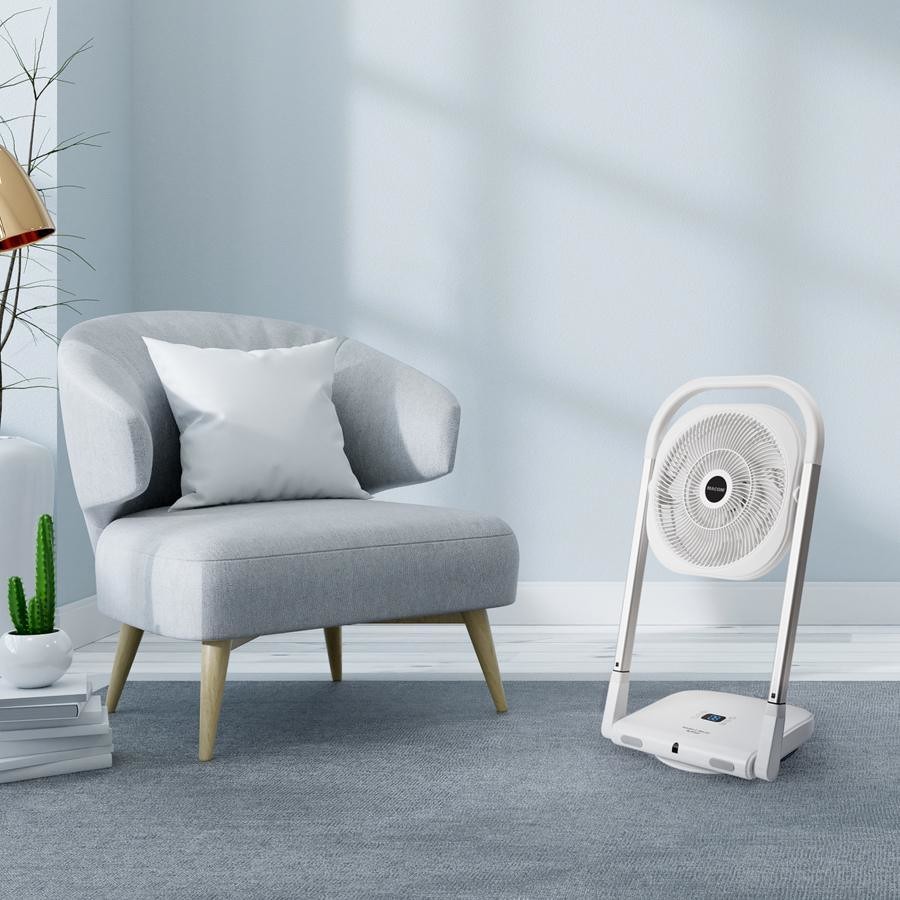 MACOM Enjoy & Relax 986 Slimmy Potente Ventilatore Pieghevole SalvaSpazio 9 velocità e TLC Potenza 13 watt Colore Bianco