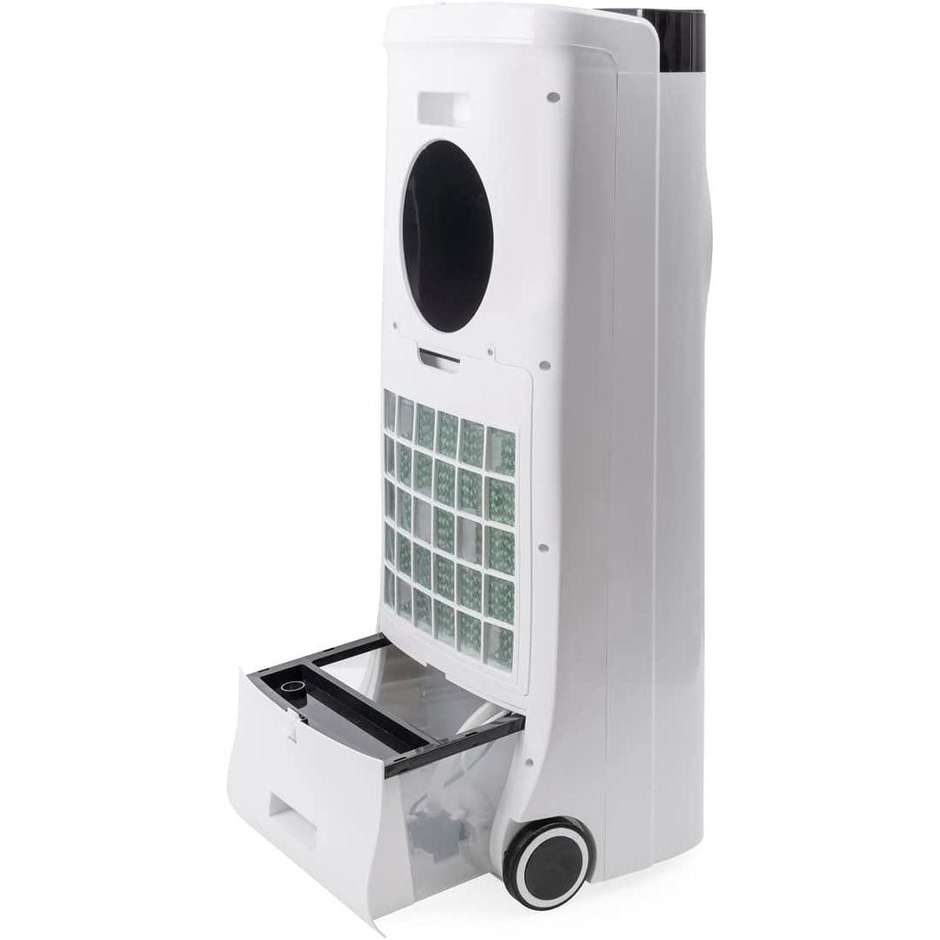 Macom Raffrescatore evaporativo senza pale con ventilatore centrifugo Bladeless Cyclone Colore Bianco