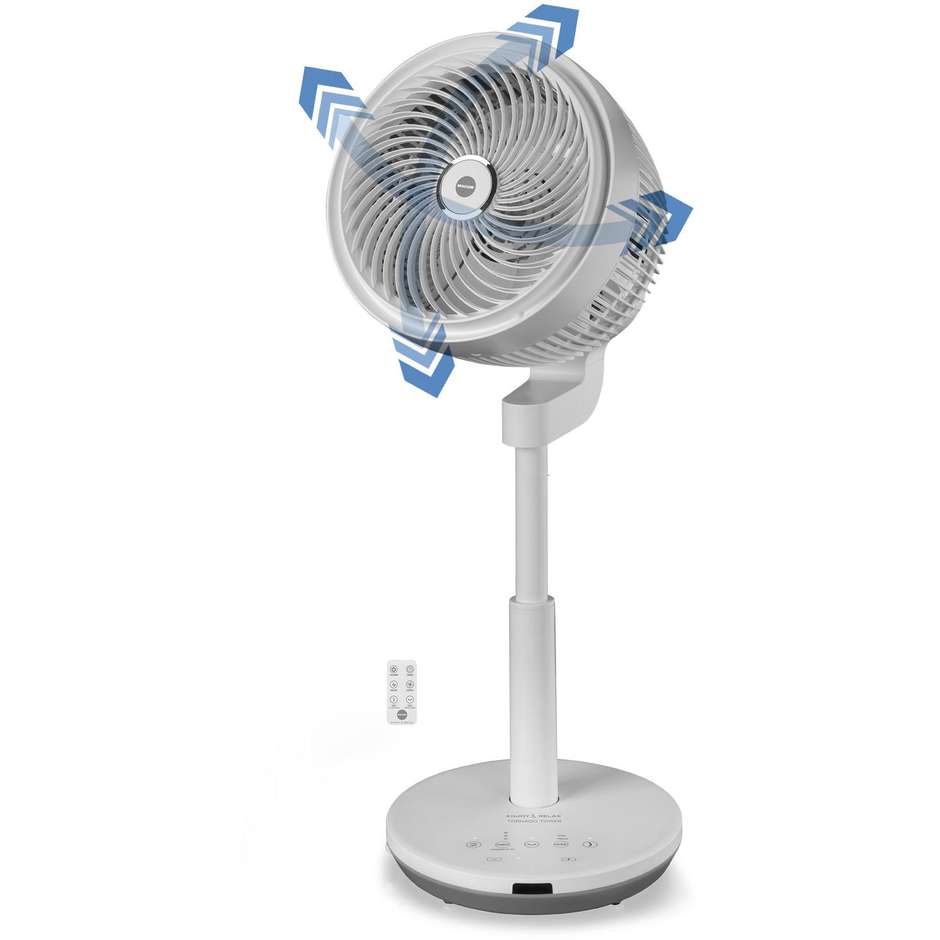 Macom Ventilatore Tornado Tower Ventilatore Telecomando incluso Colore Bianco