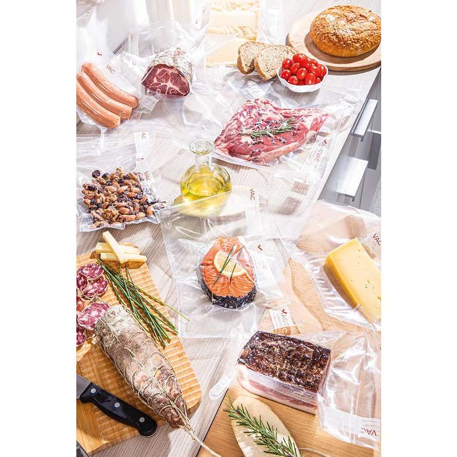 Magic Vac ACO1066 Rotoli Sottovuoto per Alimenti 20x600 cm Goffrati Multistrato BPA-Free, 2 Pezzi