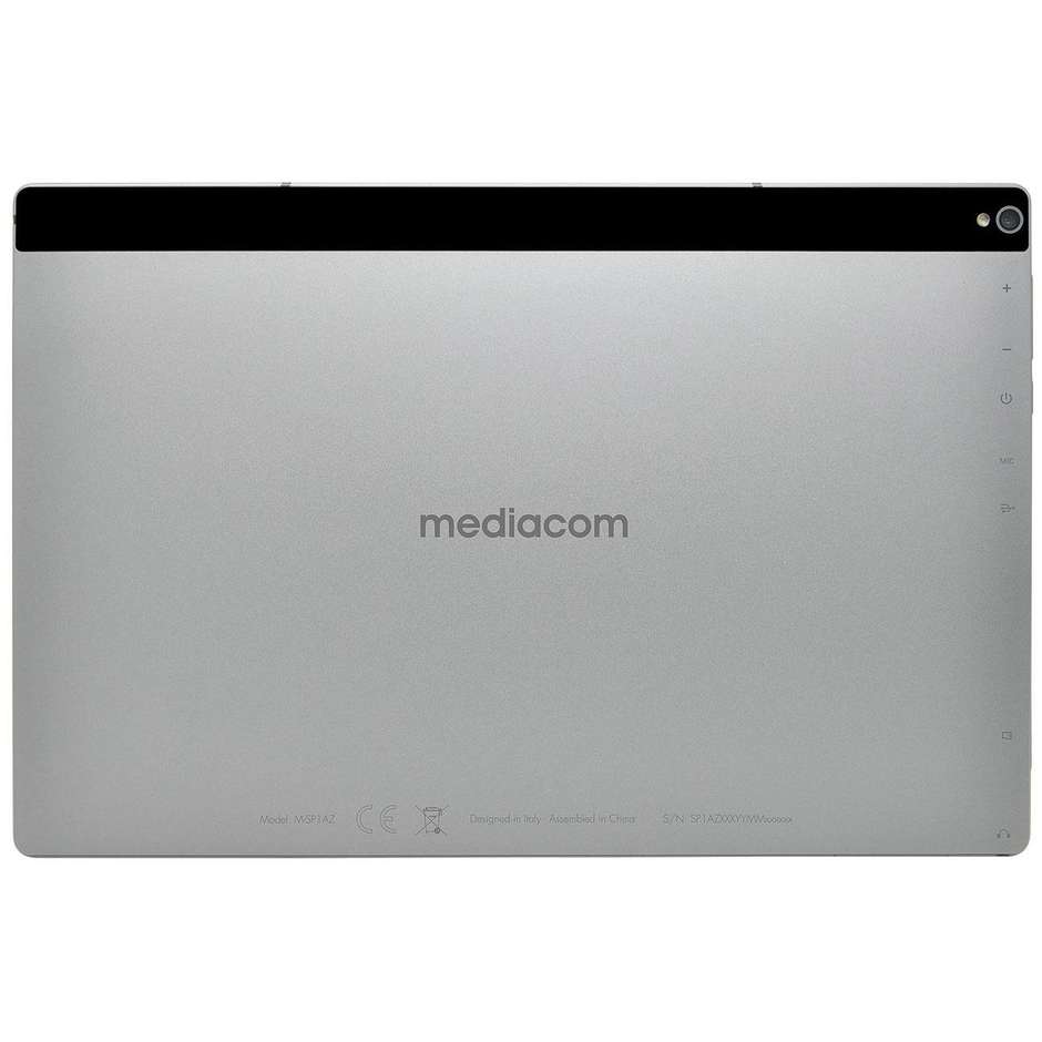 Mediacom M-SP1AZ SmartPad 10 Azimut Tablet 10.1" Ram 3 GB Memoria 32 GB Android 9.0 colore argento
