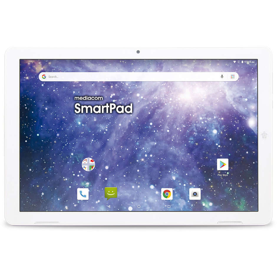 Mediacom M-SP1FY4G SmartPad iyo 10 Tablet 10.1" Ram 3 Gb Memoria 32 Gb Android 9.0 colore bianco