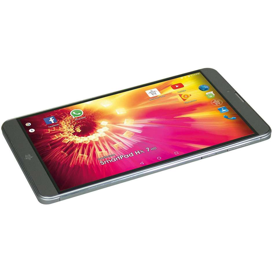 Mediacom SmartPad M-SP7HXAH Tablet Dual Sim 7,0" memoria 16 GB Wifi 3G Android 6.0 colore Grigio