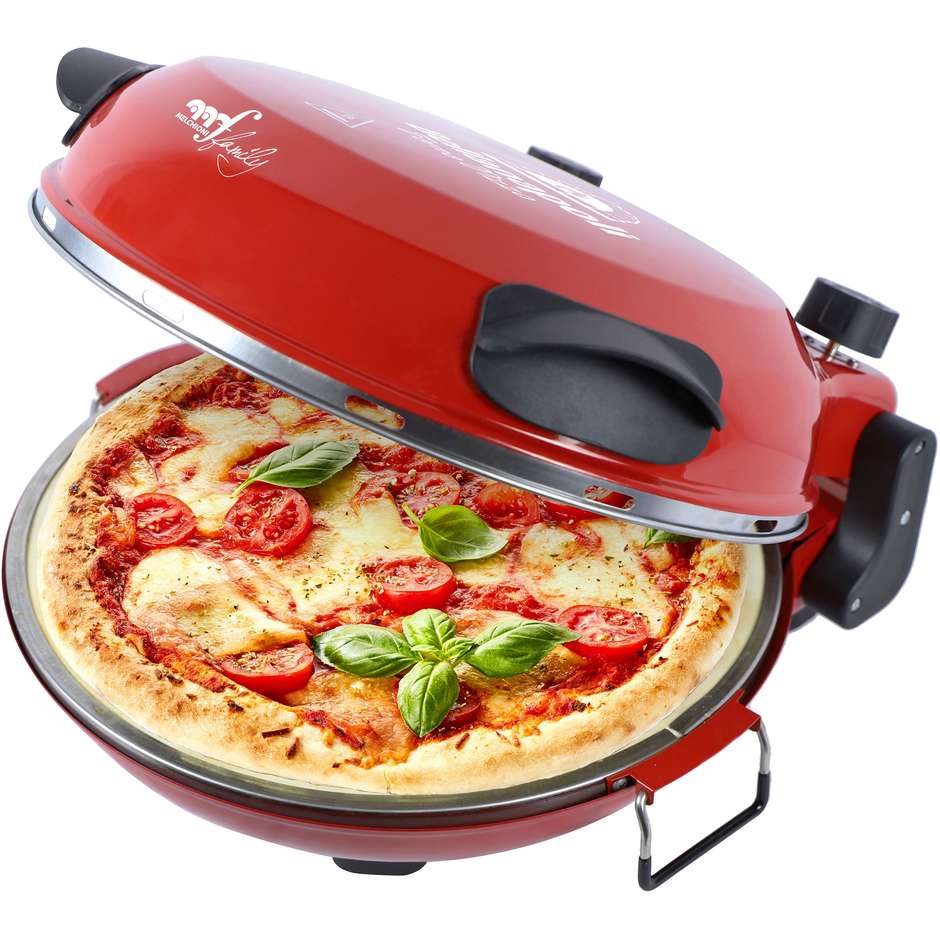 Melchioni Bella Napoli Forno Pizza Elettrico 1200W 2 Termostati Rosso