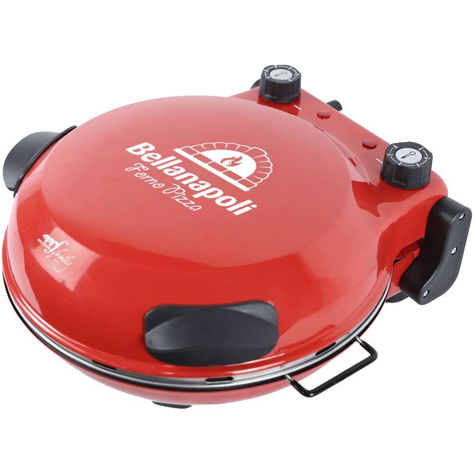Melchioni Bella Napoli Forno Pizza Elettrico 1200W 2 Termostati Rosso