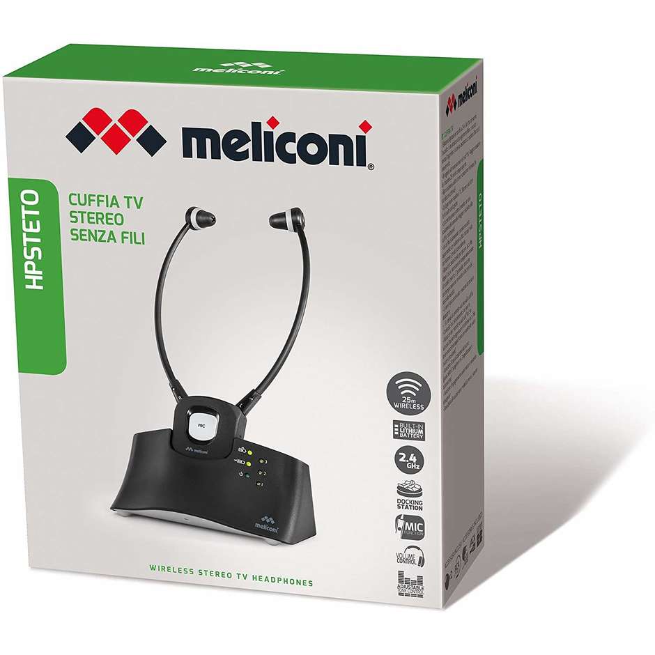 Meliconi 497316 HP STETO DIGITAL sistema digitale wireless per Tv e altri dispositivi