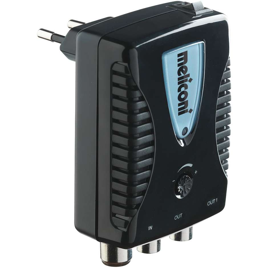 Meliconi AMP 200 amplificatore di segnale TV a 2 uscite, fino a 20 dB