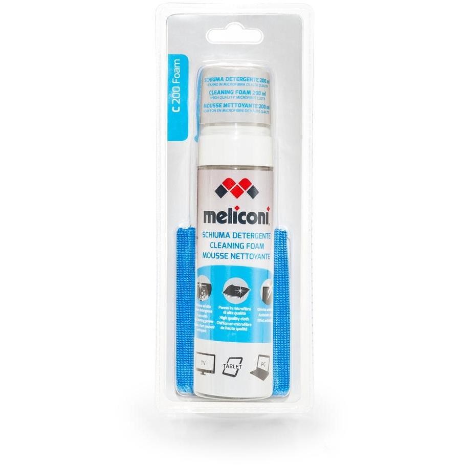 Meliconi C200 Foam Kit detergente 200 ml + panno per pulizia Tv monitor 621013BA