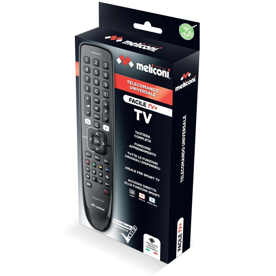 Meliconi FACILE TV+ Supporto a Parete per TV VESA Nero