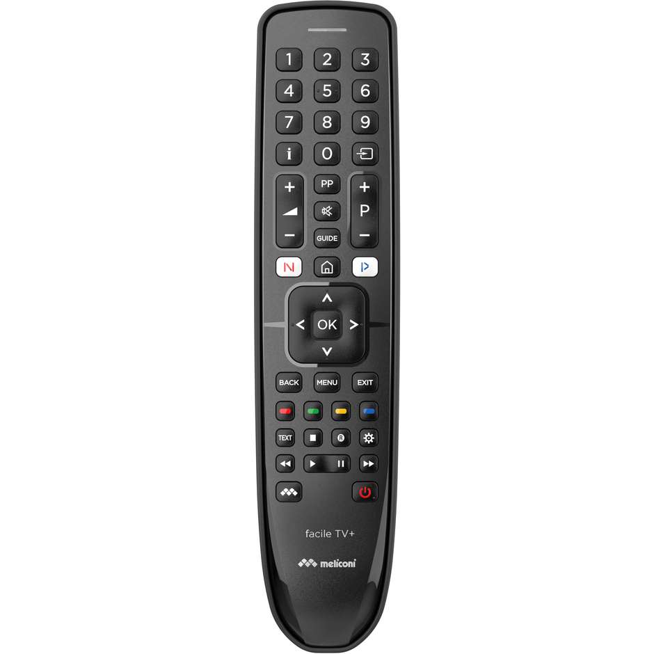 Meliconi Gumbody Facile TV+ Telecomando RF Wireless Pulsanti Colore Nero