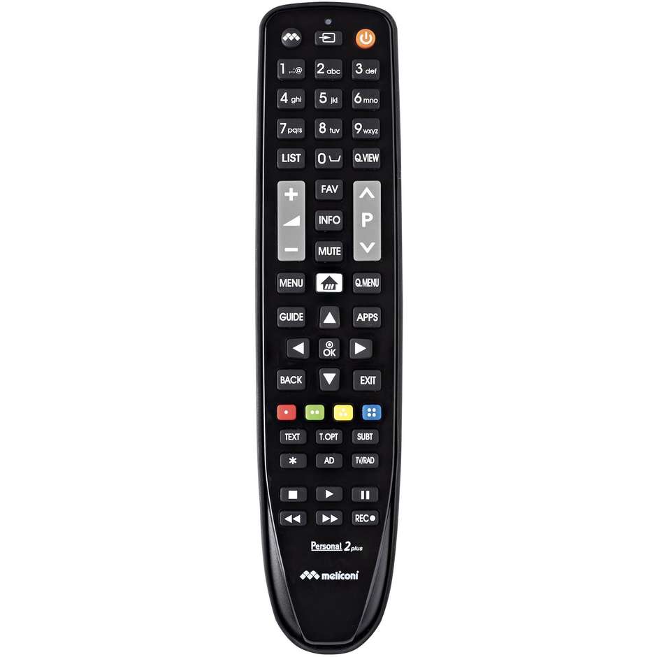 Meliconi PERSONAL2+ Telecomando Universale per TV LG IR Wireless Nero