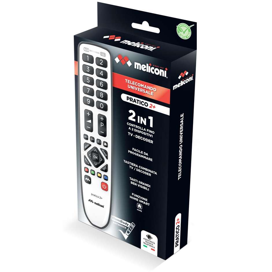 Meliconi PRATICO 2+ Supporto a Parete per TV VESA Nero