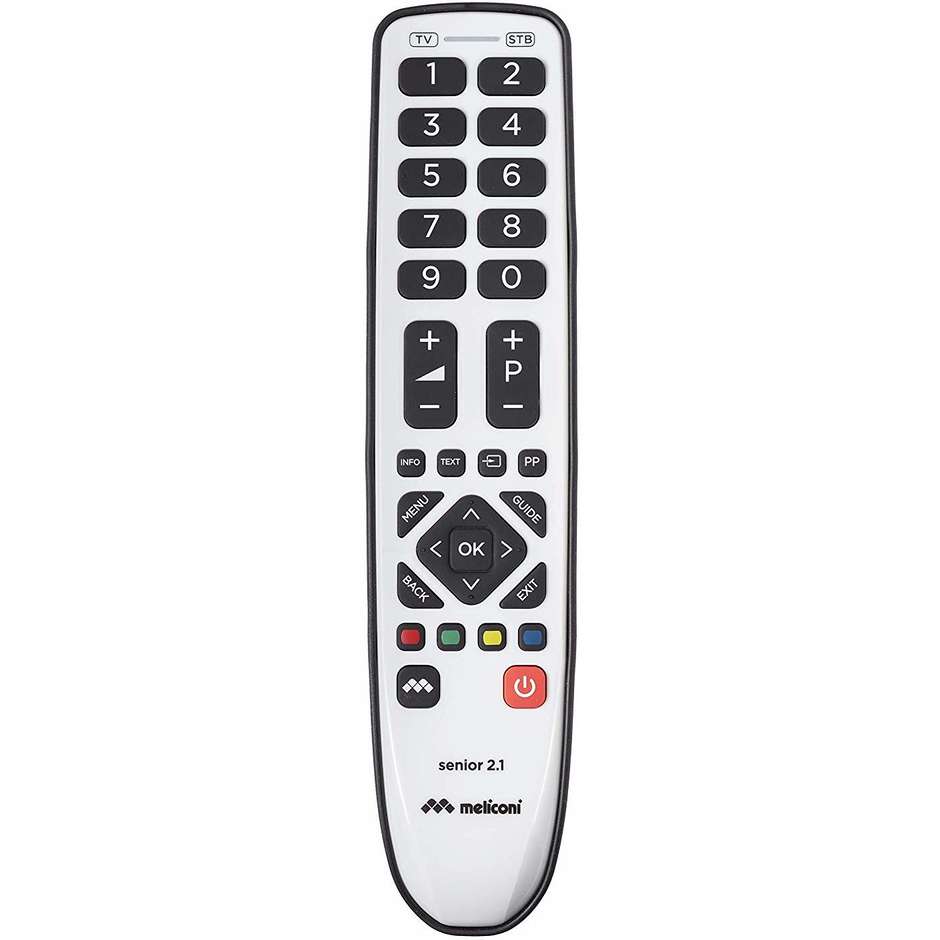 MELICONI SENIOR 2.1 Telecomando Universale Preprogrammato per TV e Dispositivi Multimediali Colore Silver