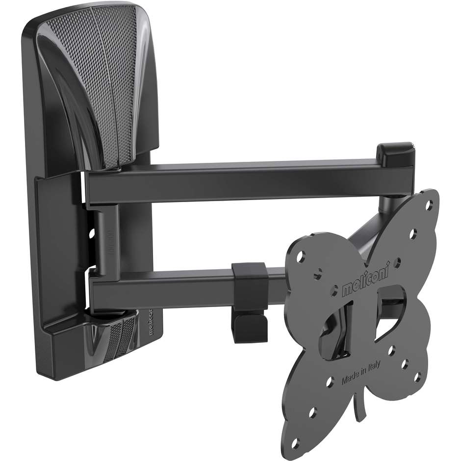 Meliconi SLIMSTYLE PLUS 100 SDR CG Supporto TV Parete 14"-32" VESA 100x100 20kg Nero