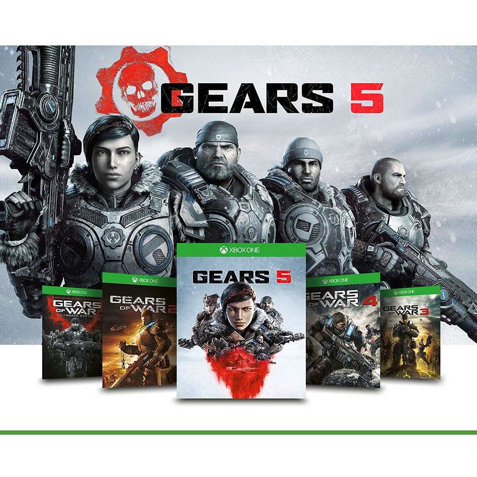 Microsoft 234-01027 Kit console Xbox One S 1 TB + Gears of war 5 + Gears of war 2, 3, 4 + 14 giorni Live Gold  + 1 mese Gamepass
