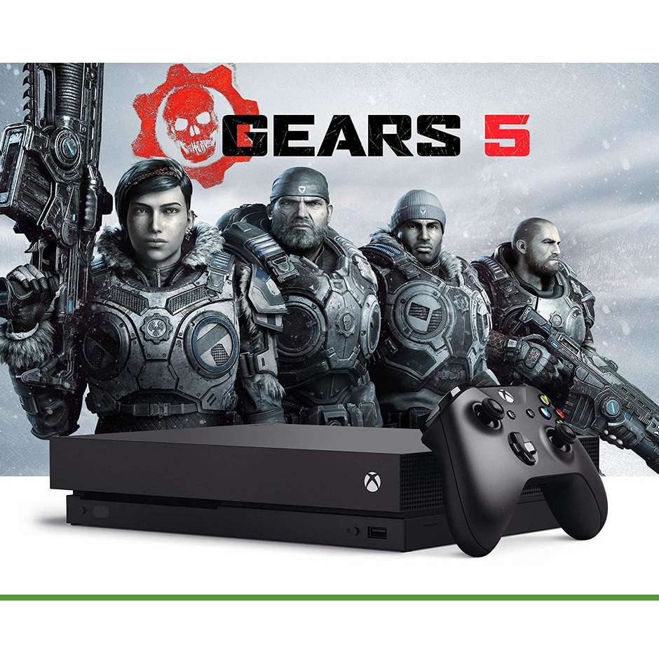 Microsoft CYV-00328 Kit console Xbox One X 1 TB + Gears of war 5 + Gears of war 2, 3, 4 + 14 giorni Live Gold + 1 mese Gamepass