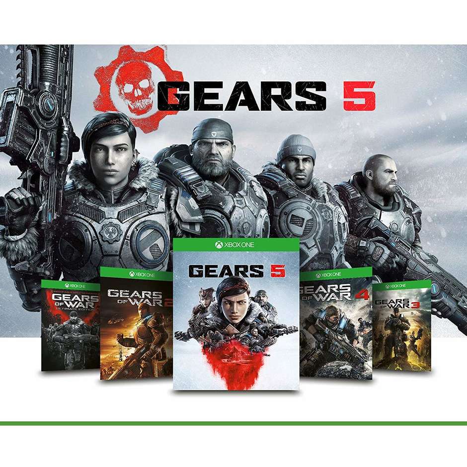 Microsoft CYV-00328 Kit console Xbox One X 1 TB + Gears of war 5 + Gears of war 2, 3, 4 + 14 giorni Live Gold + 1 mese Gamepass