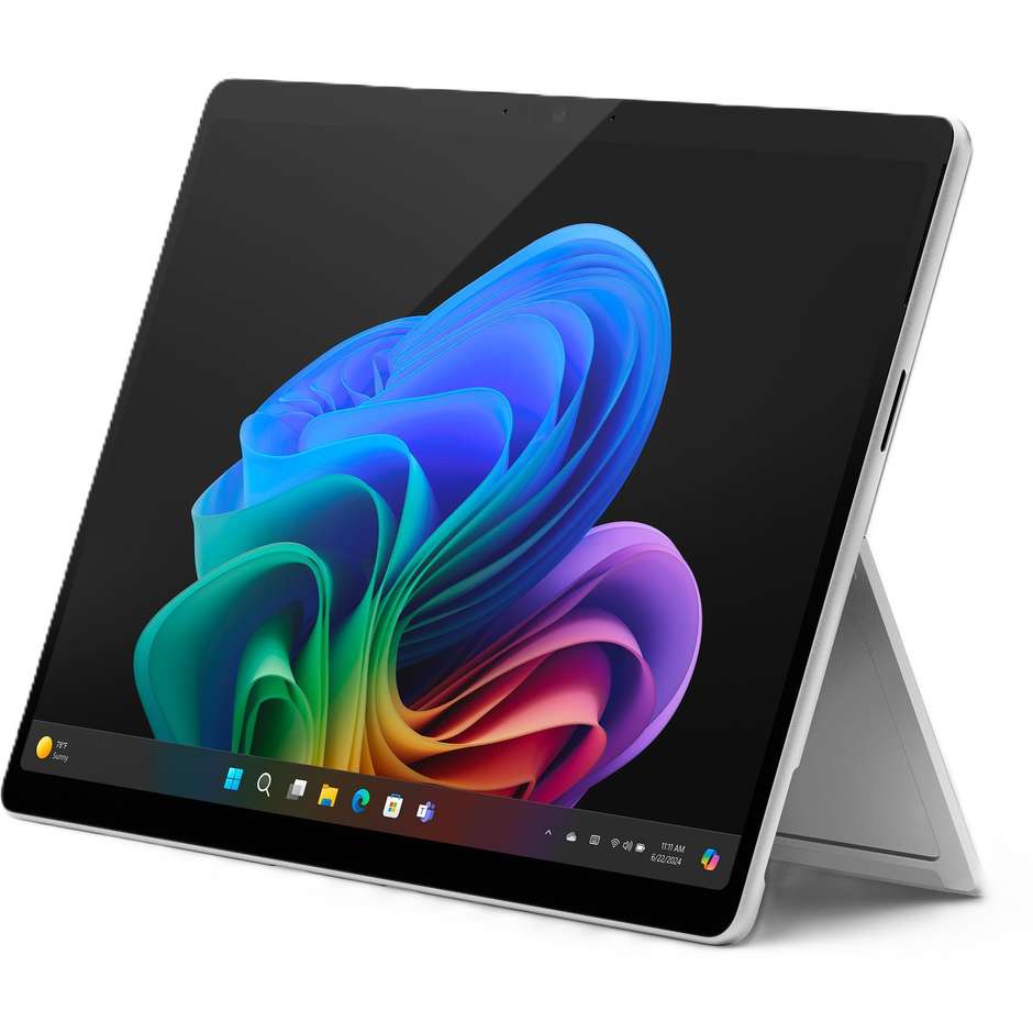 Microsoft Surface Pro ZHX-00004 Copilot+ PC 13'' Snapdragon X Plus Ram16 GB Memoria 256 GB Wi-Fi Colore Platinum