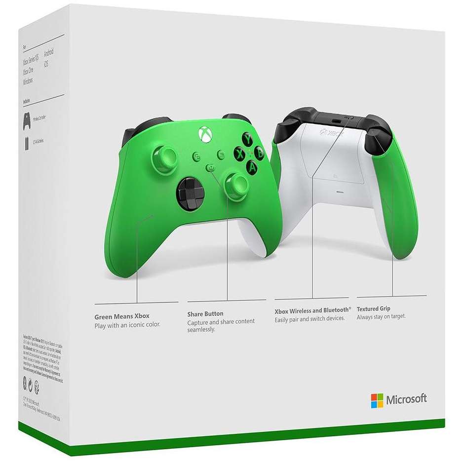 Microsoft Xbox Controller Wireless Colore Verde