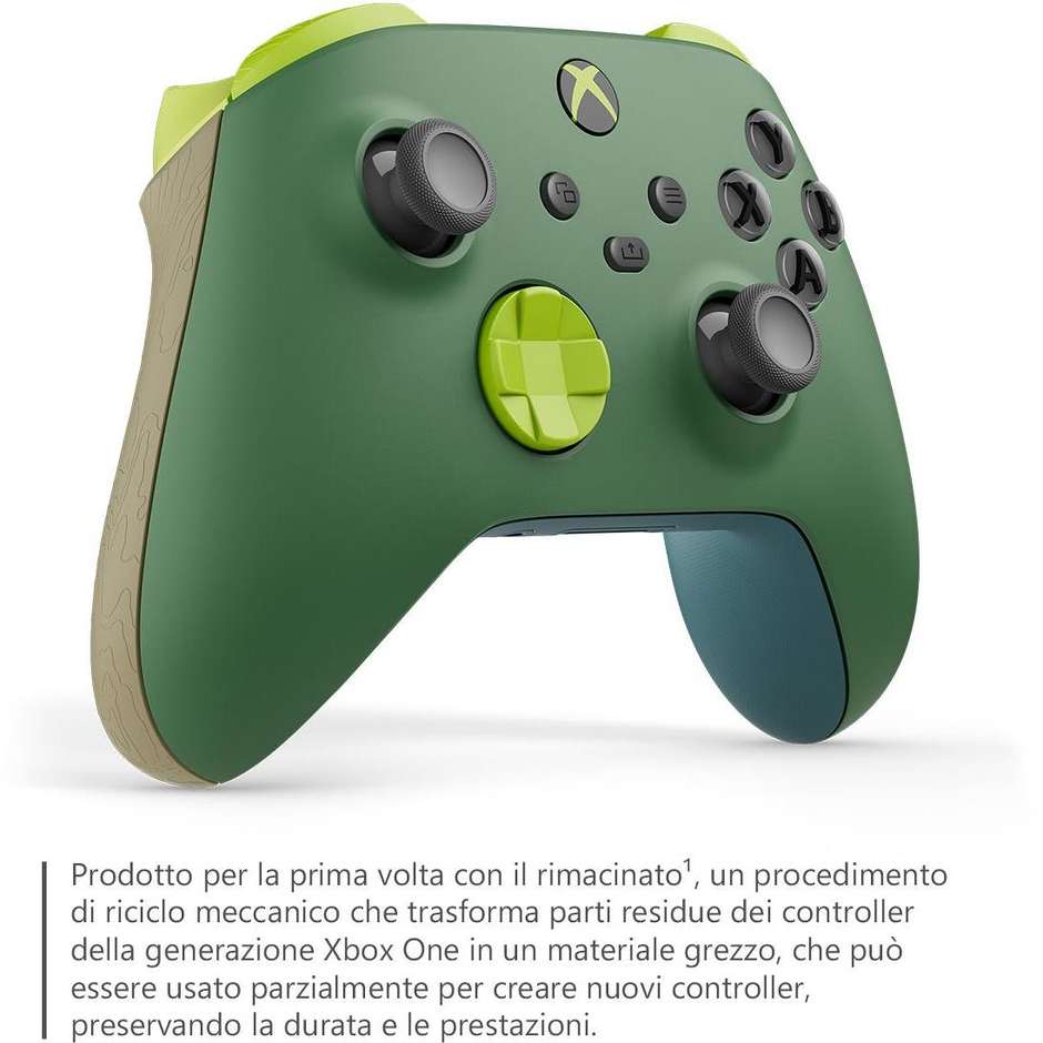 MICROSOFT Xbox Controller Wireless per Xbox Series X/S Xbox One e PC Bluetooth Electric Volt Verde