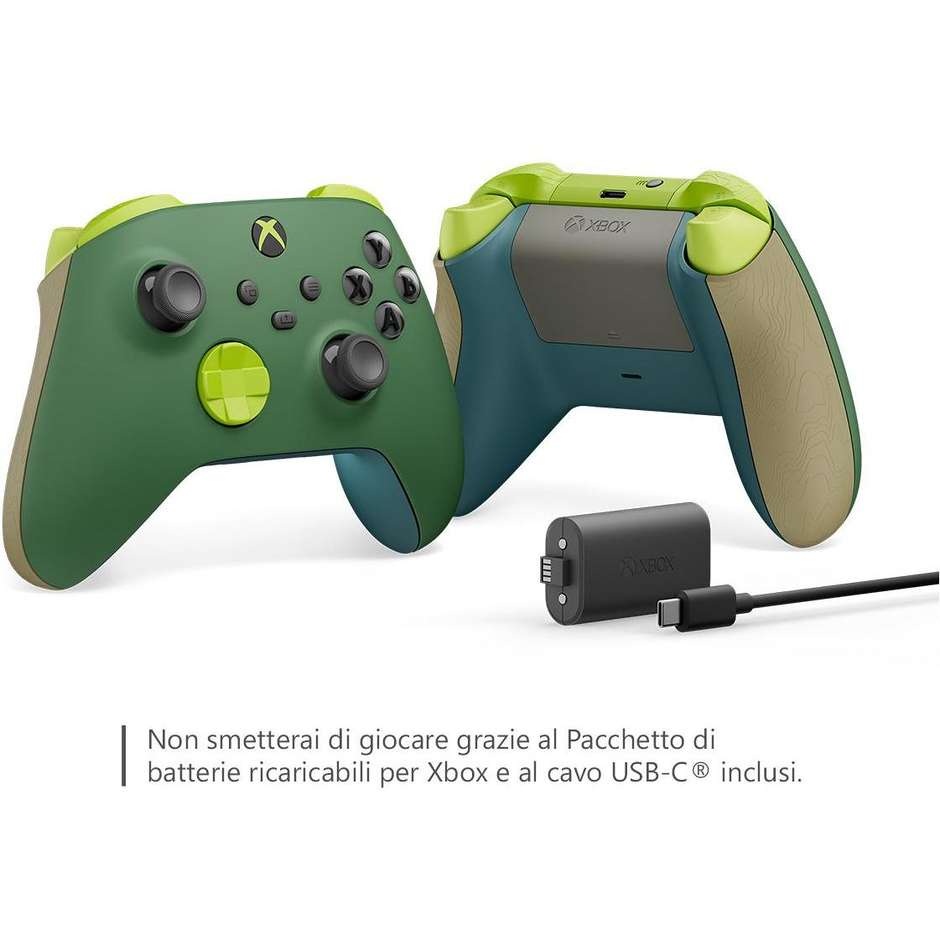MICROSOFT Xbox Controller Wireless per Xbox Series X/S Xbox One e PC Bluetooth Electric Volt Verde