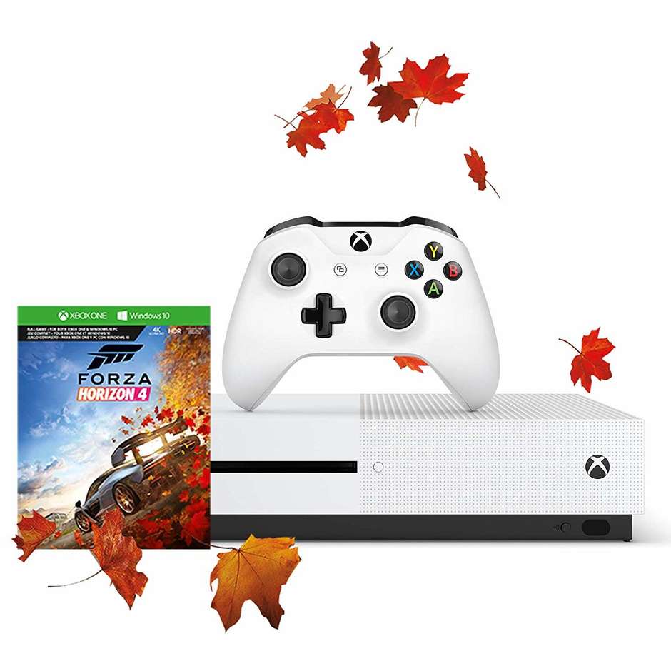Microsoft Xbox ONE S Console 1 TB colore Bianco + Game Forza Horizon 4 234-00559