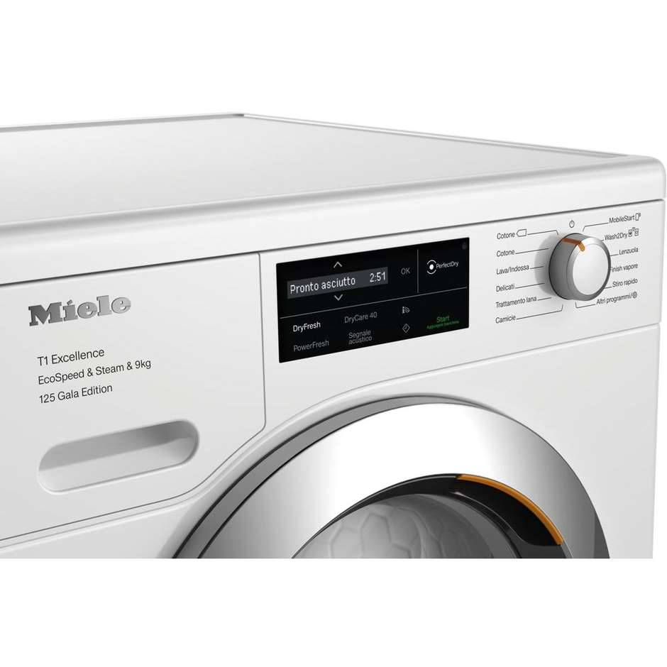 Miele TEL685WP125 Gala Edition Asciugatrice a pompa di calore Capacita 9kg Classe A+++ Colore Bianco