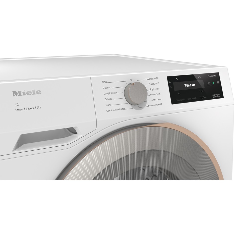 Miele TK740I WP Asciugatrice T2 a pompa di calore 9 kg classe A SteamCare bianco loto