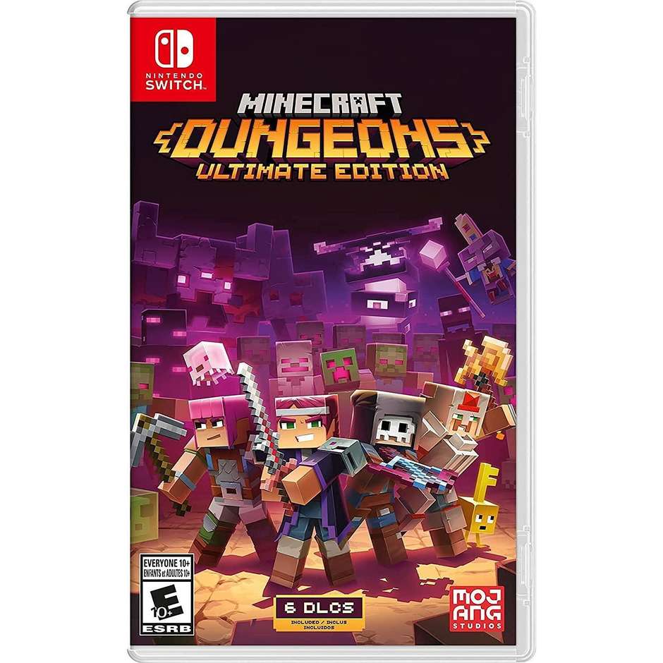 Minecraft Dungeons Edizione Ultimate per Nintendo Switch Gioco di Ruolo d'Azione Dungeon Crawler Completo di 6 DLC Scheda di Gioco